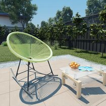 Green outdoor shop rocking chair